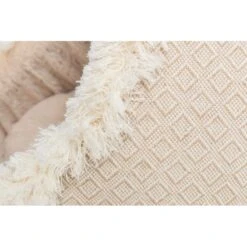 Abri Boho 35x26x41cm Beige - Trixie -Poulet Boutique abri boho 35x26x41cm beige trixie 38210 trixie soft edition en tissu peluche housse en coton jute polyester rembourrage en mouss 2
