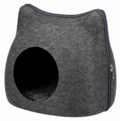 Abri Cat 38x35x37cm Anthracite - Trixie -Poulet Boutique abri cat 38x35x37cm anthracite trixie 36318 trixie abri catsoft edition en feutre polyester forme stable coussin avec couverture 2