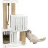 BE NORDIC Arbre à Chat Skadi 62x52x114cm - Trixie -Poulet Boutique be nordic arbre a chat skadi 62x52x114cm trixie 44740 trixie be nordic arbre a chat skadi sisal 5 mm contre plaque vernis toile