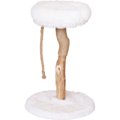 Cat Tree Alaska Avec Panier Peluche Blanc 50x50x80cm - Animal Boulevard