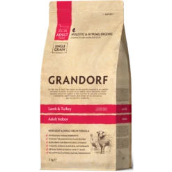 Chat Indoor - Agneau Et Dinde 2kg - Grandorf