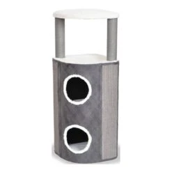 Grattoir Bert Gris/Blanc L-42x42x110cm - Duvo+