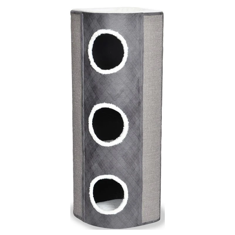 Grattoir Berta Gris/Blanc L-42x42x120cm - Duvo+ 3 Grattoir Berta Gris/Blanc L-42x42x120cm - Duvo+