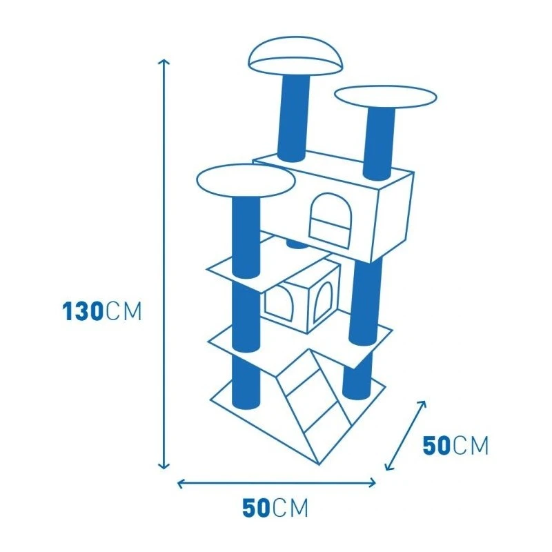 Grattoir New-York Gris Foncé 50x50x130cm - Duvo+ 4 Grattoir New-York Gris Foncé 50x50x130cm - Duvo+ – Image 2
