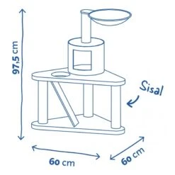 Griffoir Axelle Gris/Noir 60x60x95,5cm - Duvo+ 7 Griffoir Axelle Gris/Noir 60x60x95,5cm - Duvo+ -Poulet Boutique griffoir axelle gris noir 60x60x955cm duvo 12172a duvo specifications plateau doux hamac abri et panneau peluche et sisal de qua 2
