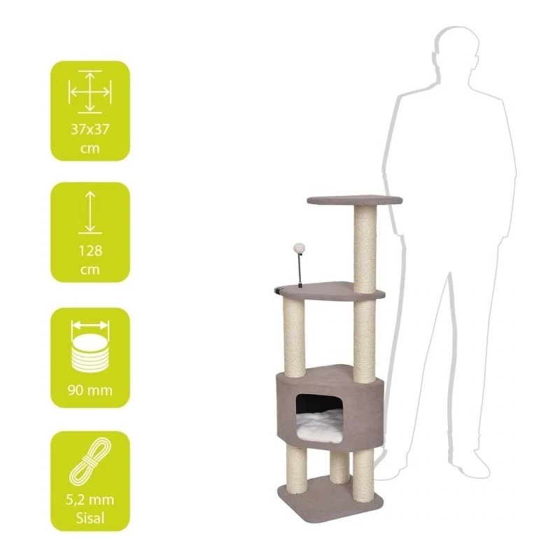 Griffoir Kobe Brun 37x37x128cm - Ebi 4 Griffoir Kobe Brun 37x37x128cm - Ebi – Image 2