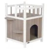 Natura Cat's Home Avec Balcon 45x65x45cm - Trixie -Poulet Boutique natura cats home avec balcon 45x65x45cm trixie 44093 trixie natura cats home avec balcon pour usage interieur et exterieur prote