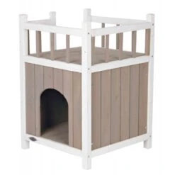 Natura Cat's Home Avec Balcon 45x65x45cm - Trixie -Poulet Boutique natura cats home avec balcon 45x65x45cm trixie 44093 trixie natura cats home avec balcon pour usage interieur et exterieur prote 2