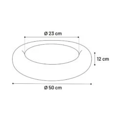 Panier Alba Rond Blanc 50cm - Flamingo -Poulet Boutique panier alba rond blanc 50cm flamingo 520848 flamingo pet products panier alba rond blanc materiau peluche avec rembourrage fibre 2