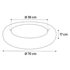 Panier Alba Rond Blanc 70cm - Flamingo -Poulet Boutique panier alba rond blanc 70cm flamingo 520849 flamingo pet products panier alba rond blanc materiau peluche avec rembourrage fibre 2