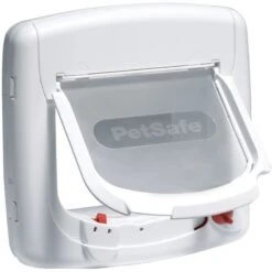 PetSafe Staywell Chatière Deluxe à Verrouillage Magnétique 4 Positions Blanc 24,1x25,2cm - Pet Solutions