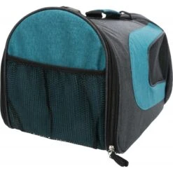 Sac Alina Anthracite/pétrole 27x27x52cm - Trixie -Poulet Boutique sac alina anthracite petrole 27x27x52cm trixie 28965 trixie sac alina souvre a lavant avec poche filet bandouliere amovible et r 3