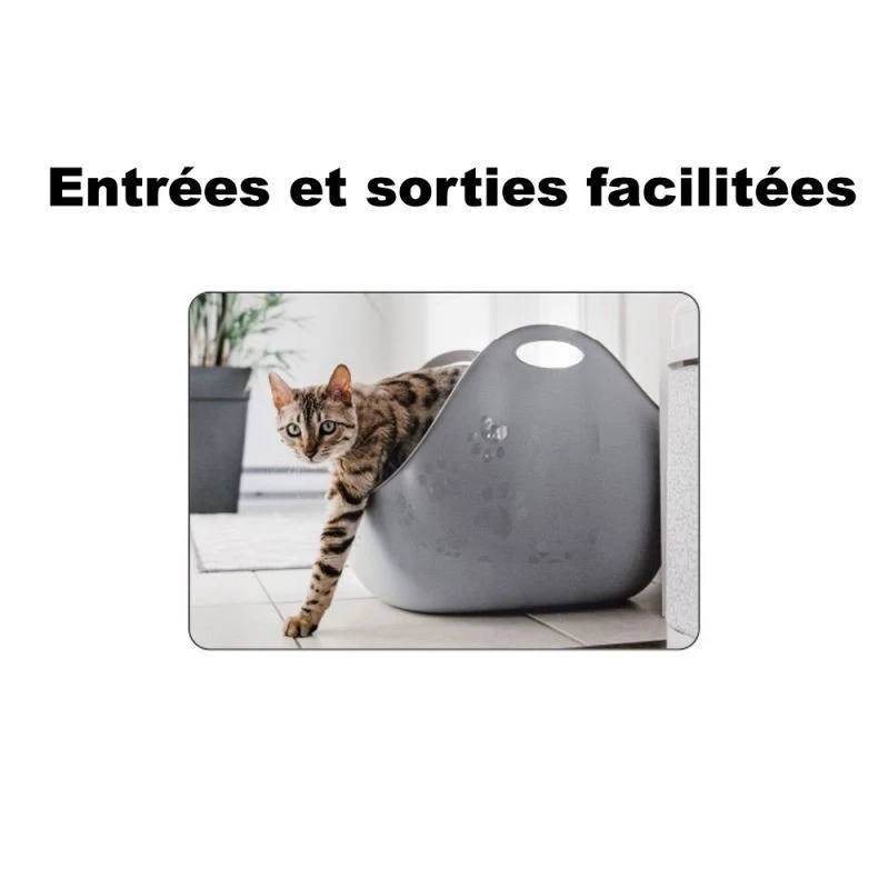 Toilette Pour Chat Gris 6 Toilette Pour Chat Gris – Image 4