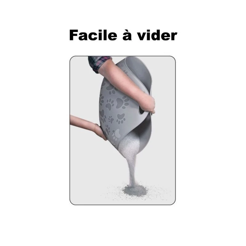 Toilette Pour Chat Gris 7 Toilette Pour Chat Gris – Image 5